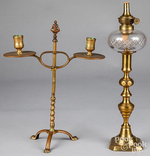 English brass candelabra, ca. 1900