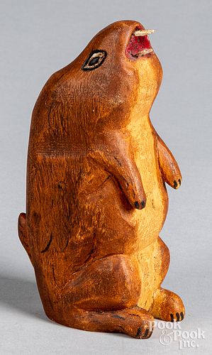 Walter Gottshall carved and painted beaver
