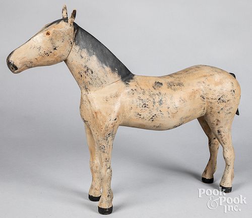 Large contemporary carved and painted horse
