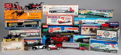 Large collection of toy cars and trucks