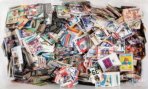 Large collection of sports trading cards