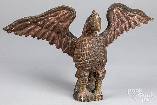 Carved and painted Schimmel style eagle