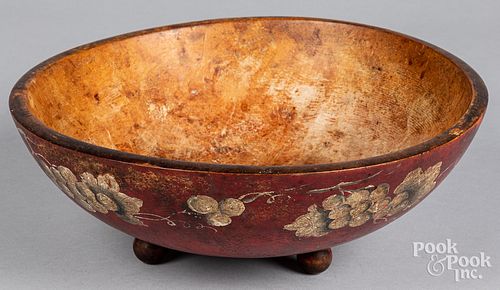 Turned maple bowl, ca. 1900
