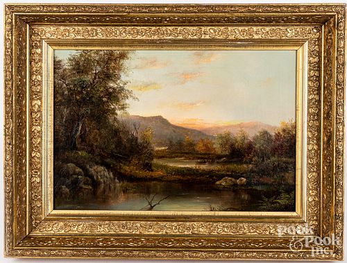 Albert Insley, oil on canvas landscape