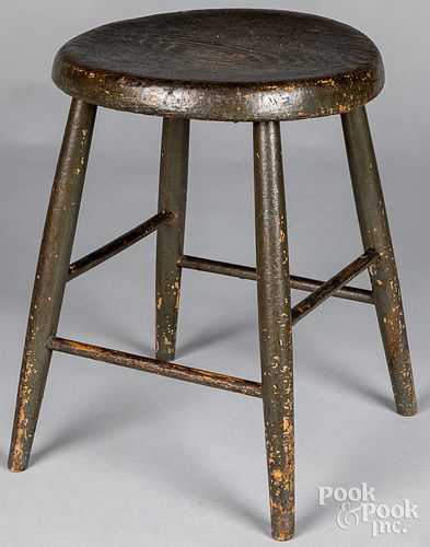 Pennsylvania painted pine stool, 19th c.