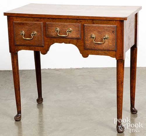 George II style oak dressing table