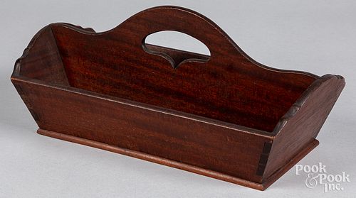 Mahogany knife tray, 19th c.