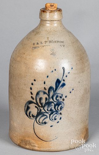 Vermont two-gallon stoneware jug, 19th c.