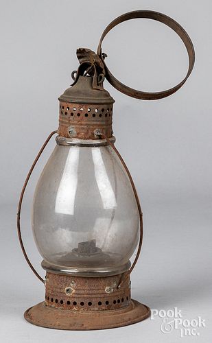 New Jersey Arsenal tin carry lantern, 19th c.