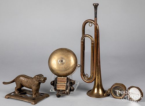 Miscellaneous brass items, 19th and 20th c.
