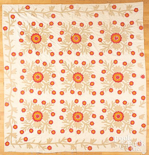 Pennsylvania appliqué quilt, 19th c.