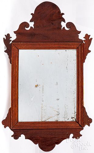 Small Chippendale mahogany looking glass, ca. 1800