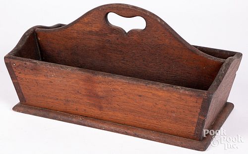 Pennsylvania walnut utensil tray, 19th c.