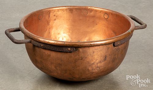Copper chocolatier pan, 19th c.