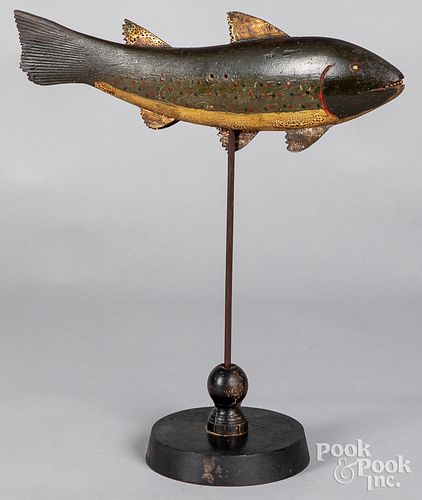 Carved and painted fish, ca. 1900