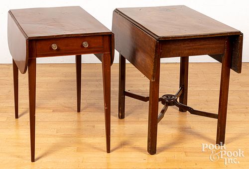 Two mahogany Pembroke tables, ca. 1800.