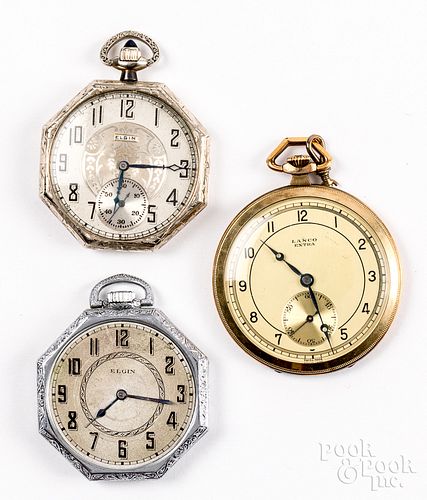 Three pocket watches