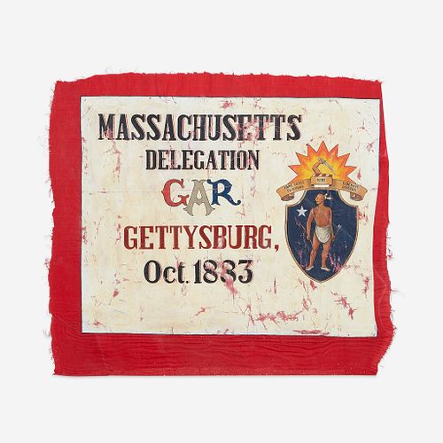 A Grand Army of the Republic Massachusetts Delegation Standard Gettysburg Reunion, October 1883