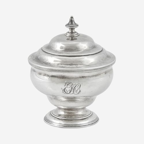 A silver footed sugar bowl and cover Joseph Richardson, Sr. (1711-1784), Philadelphia, PA, circa 1760