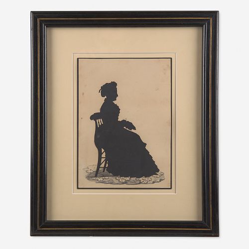 William Henry Brown (1808-1883) Portrait Silhouette of Elizabeth Nixon, Kane, PA, dated "August 1877"