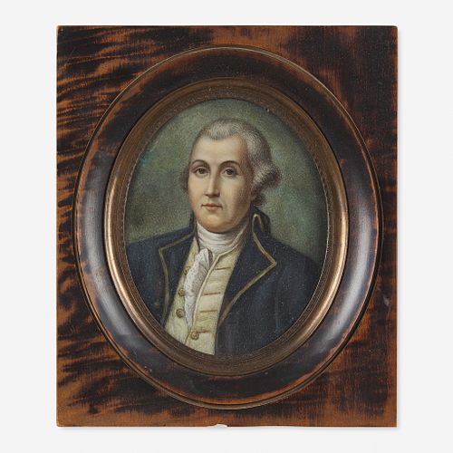 After James Peale, Sr. (1749-1831) Portrait Miniature of the Honorable James Bridge, dated "1792"