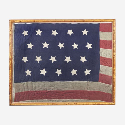 A 20-Star American National Exclusionary Flag 1861-1865