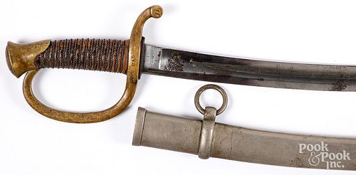 Model 1840 artillery sword and scabbard