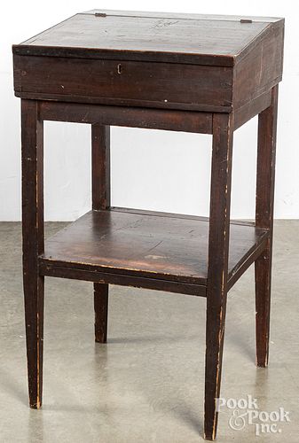 Pennsylvania stained pine work desk, 19th c.