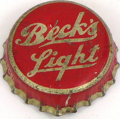 1939 Beck's Light  Bottle Cap Buffalo, New York