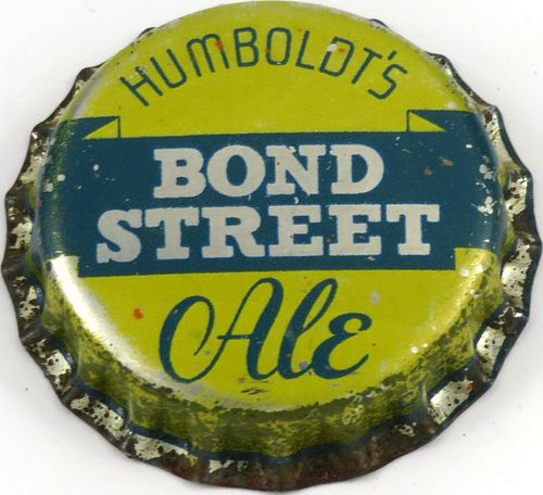1933 Bond Street Ale  Bottle Cap Eureka, California