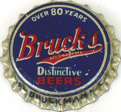 1936 Bruck's Distinctive Beer  Bottle Cap Cincinnati, Ohio