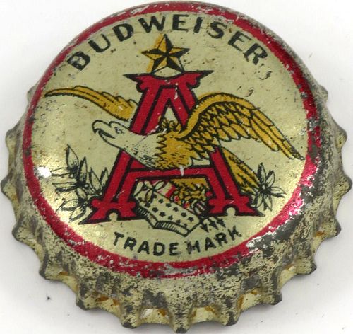 1915 Budweiser Beer (short lettering)  Bottle Cap Saint Louis, Missouri