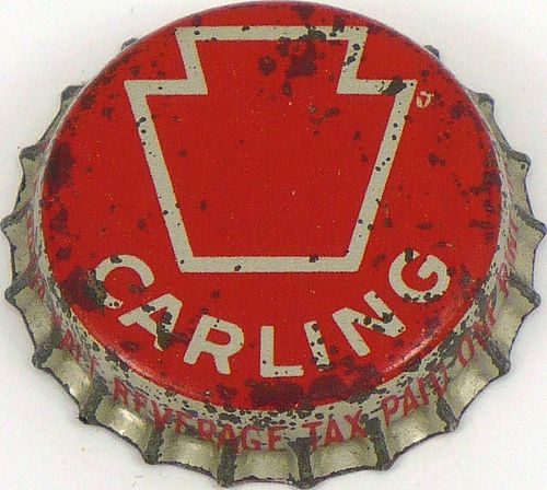 1950 Carling Beer ~PA Pint Tax  Bottle Cap Cleveland, Ohio