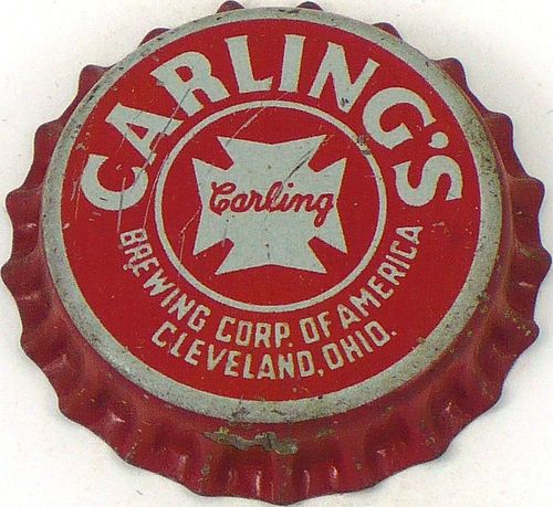 1940 Carling Red Cap Ale  Bottle Cap Cleveland, Ohio