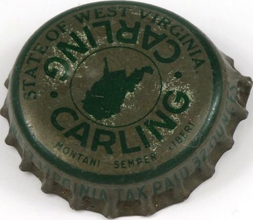 1945 Carling's Beer ~WV 32oz Tax  Bottle Cap Cleveland, Ohio