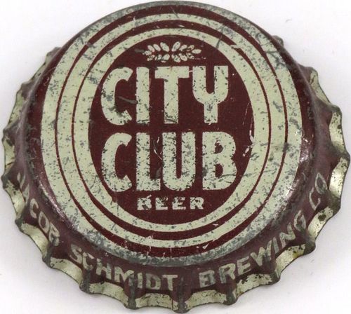1951 City Club Beer  Bottle Cap Saint Paul, Minnesota