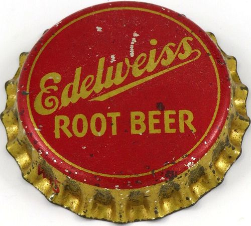 1928 Edelweiss Root Beer  Bottle Cap Chicago, Illinois
