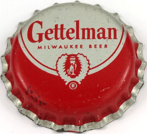 1958 Gettelman Milwaukee Beer  Bottle Cap Milwaukee, Wisconsin