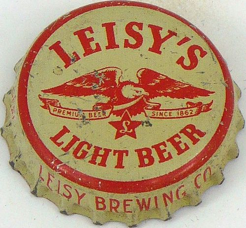 1954 Leisy's Light Beer  Bottle Cap Cleveland, Ohio
