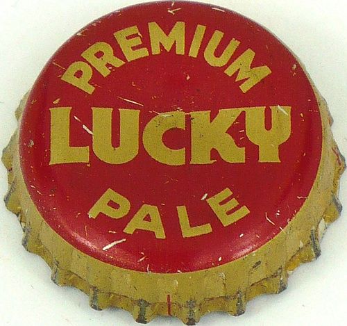 1953 Lucky Premium Pale Beer (dull gold)  Bottle Cap San Francisco, California