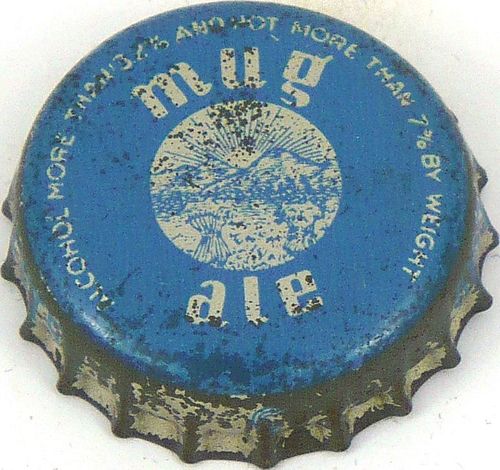 1953 Mug Ale ~OH 1½¢ Tax  Bottle Cap Akron, Ohio