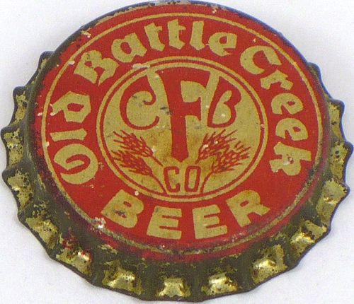 1933 Old Battle Creek Beer  Bottle Cap Battle Creek, Michigan