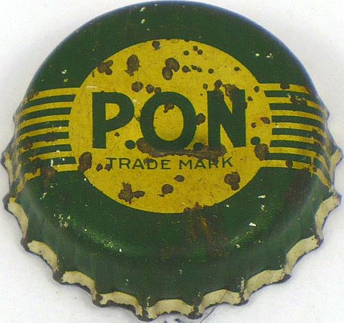 1935 P.O.N. Ale  Bottle Cap Newark, New Jersey