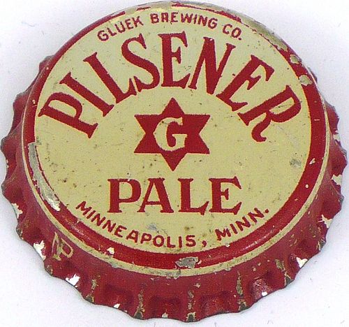 1933 Pilsener Pale Beer  Bottle Cap Minneapolis, Minnesota