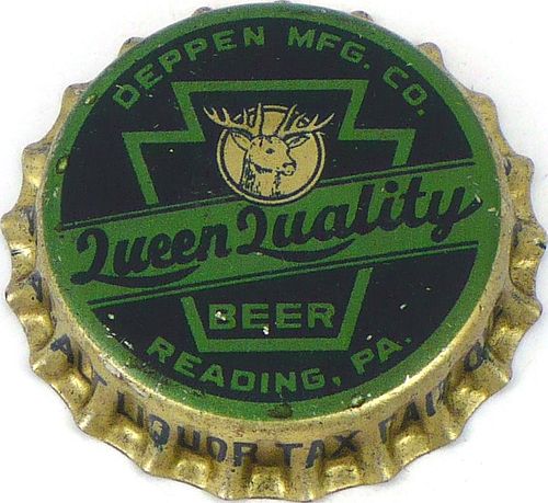 1933 Queen Quality Beer ~PA pint tax  Bottle Cap Reading, Pennsylvania