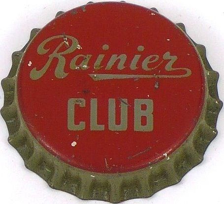 1936 Rainier Club Beer  Bottle Cap San Francisco, California