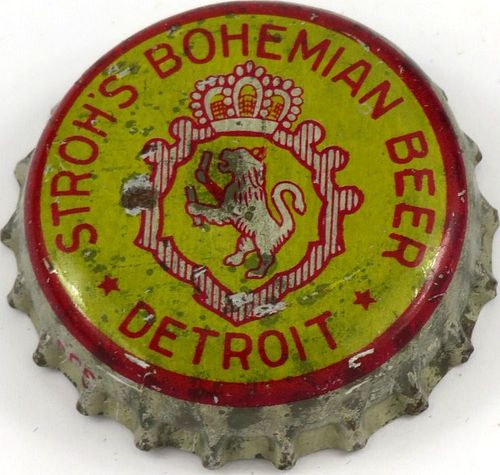 1954 Stroh's Bohemian Beer  Bottle Cap Detroit, Michigan