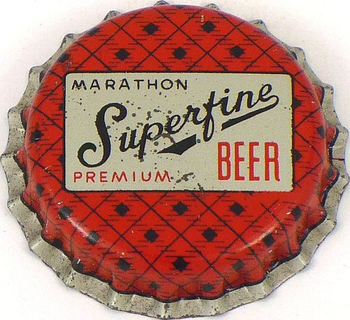 1957 Superfine Beer  Bottle Cap Marathon, Wisconsin