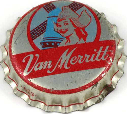 1955 Van Merritt Beer  Bottle Cap Burlington, Wisconsin