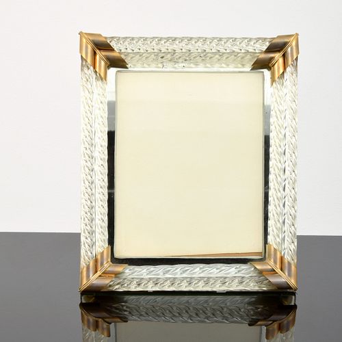 "Cordonato" Table Mirror Attributed to Venini